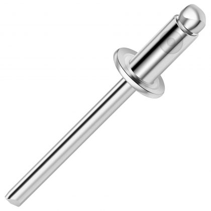Standaard popnagel bolkop aluminium/aluminium Ø 3,20×10,00 mm (klembereik: 5,00 - 7,00 mm)